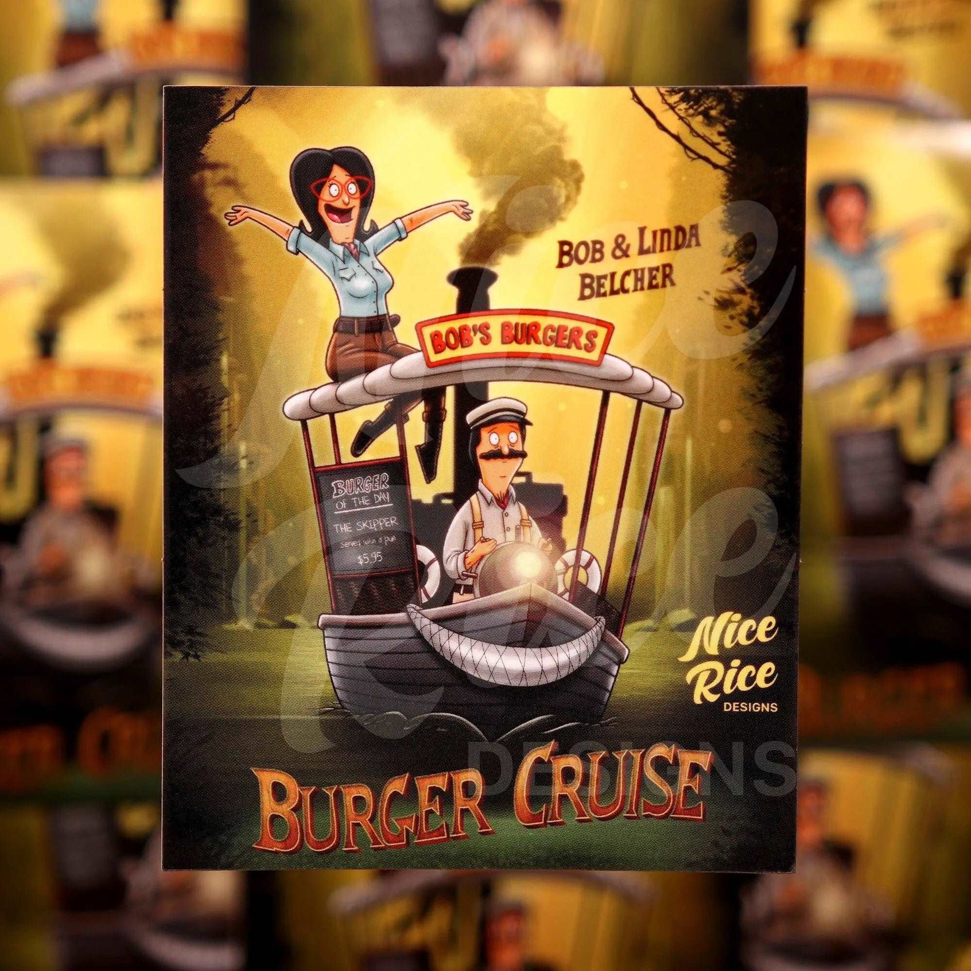 Burger Cruise Sticker by Nice Rice Designs
