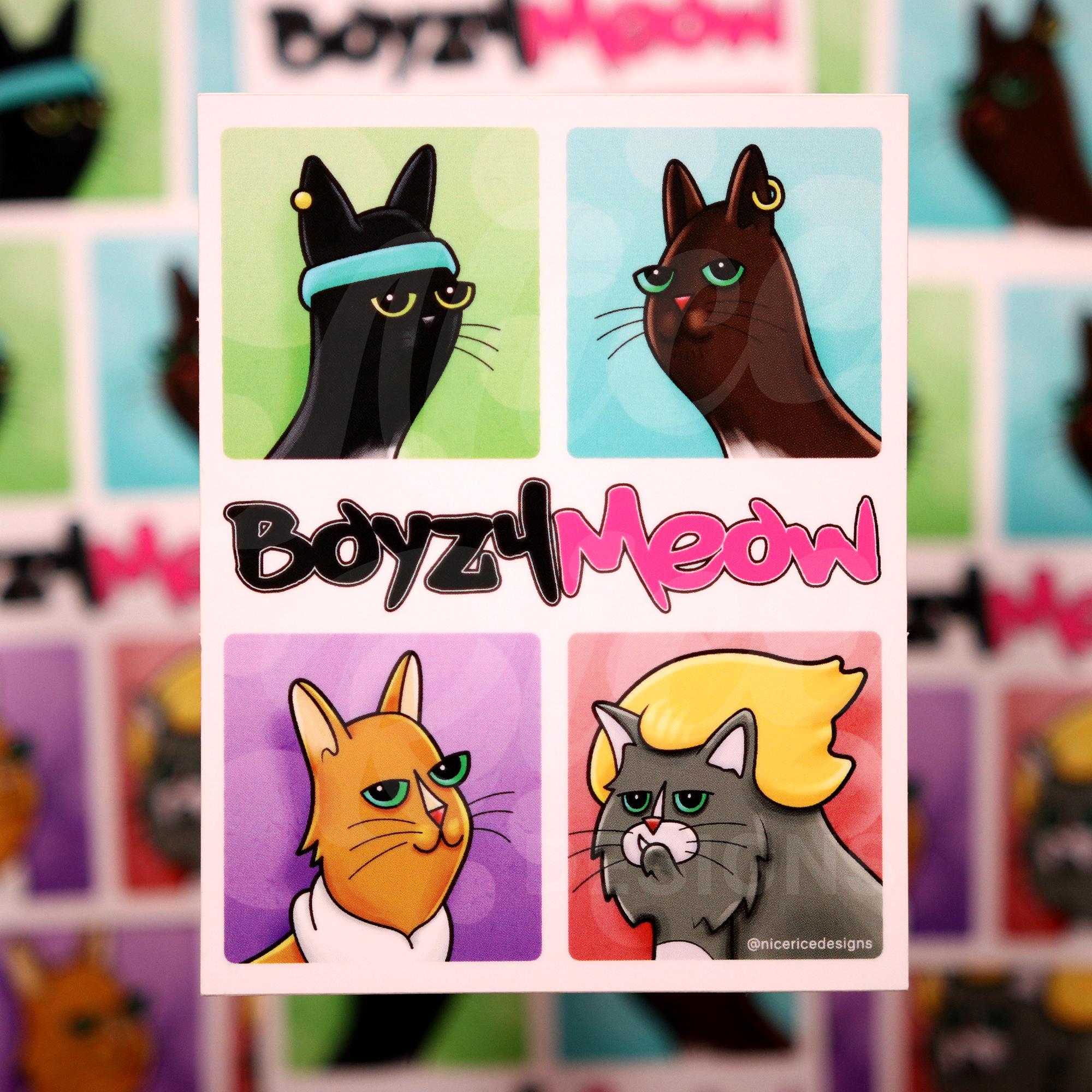 Boyz 4 Meow Sticker by Nice Rice Designs