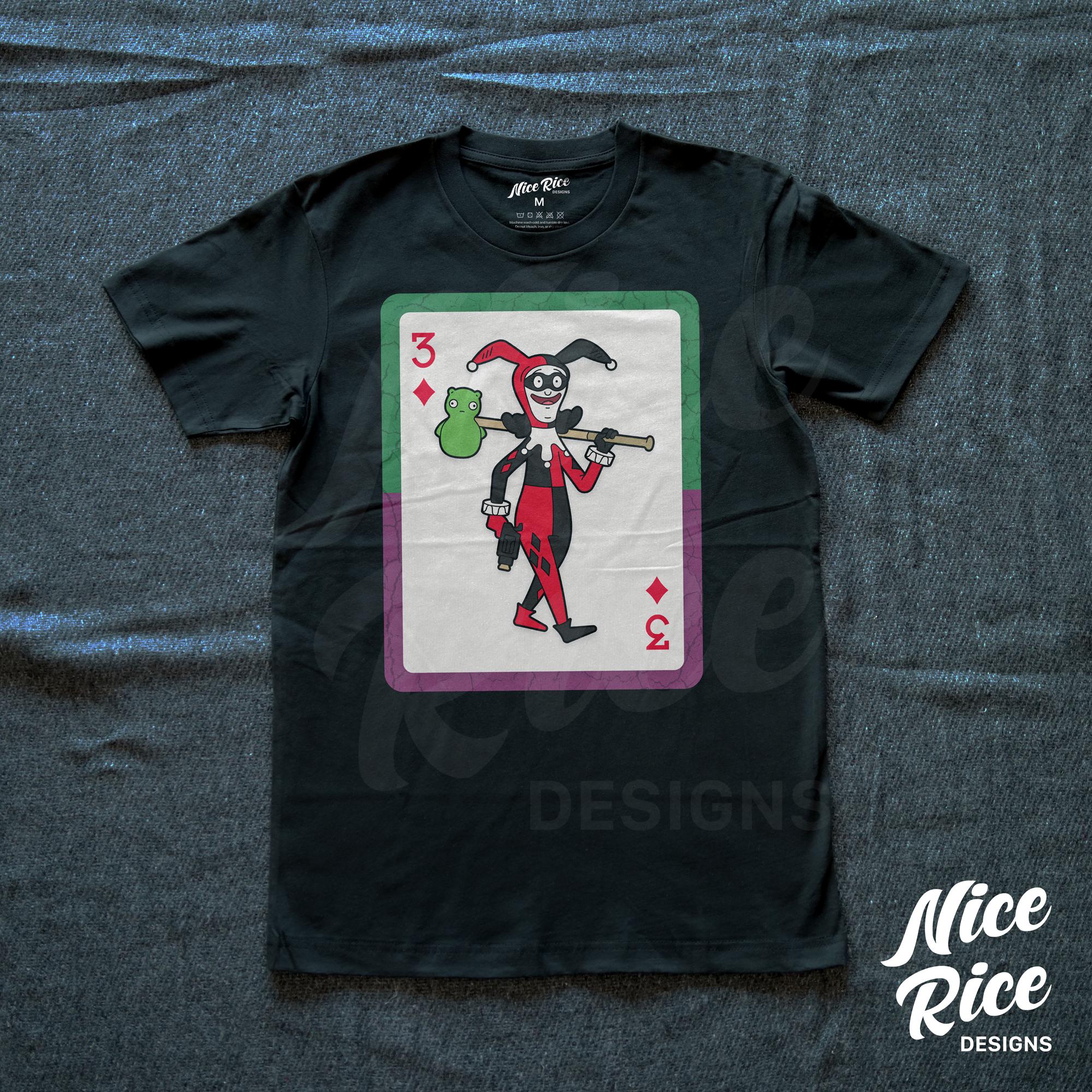 Three of Diamonds Shirt by Nice Rice Designs