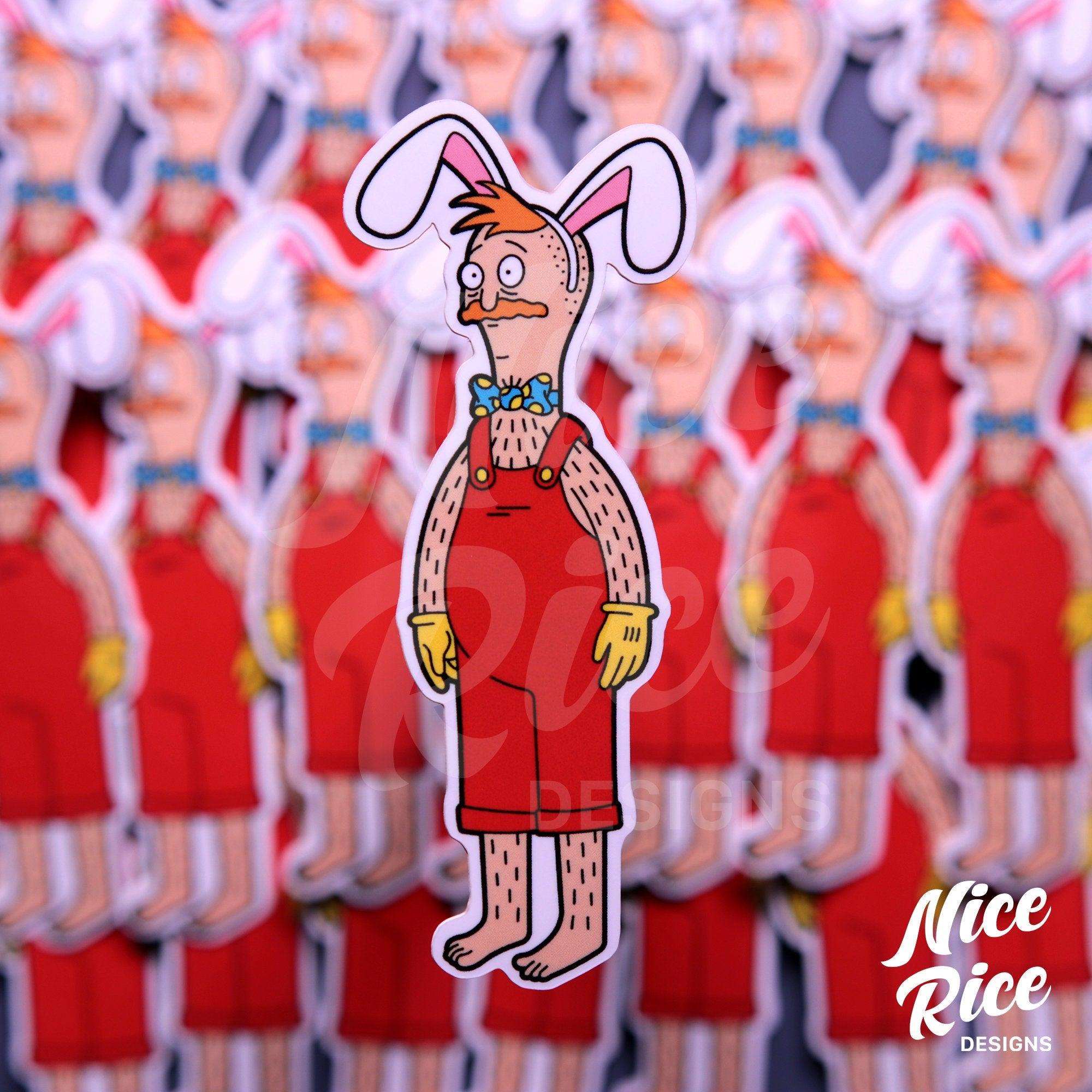 Bobby Rabbit Sticker (trio set) by Nice Rice Designs