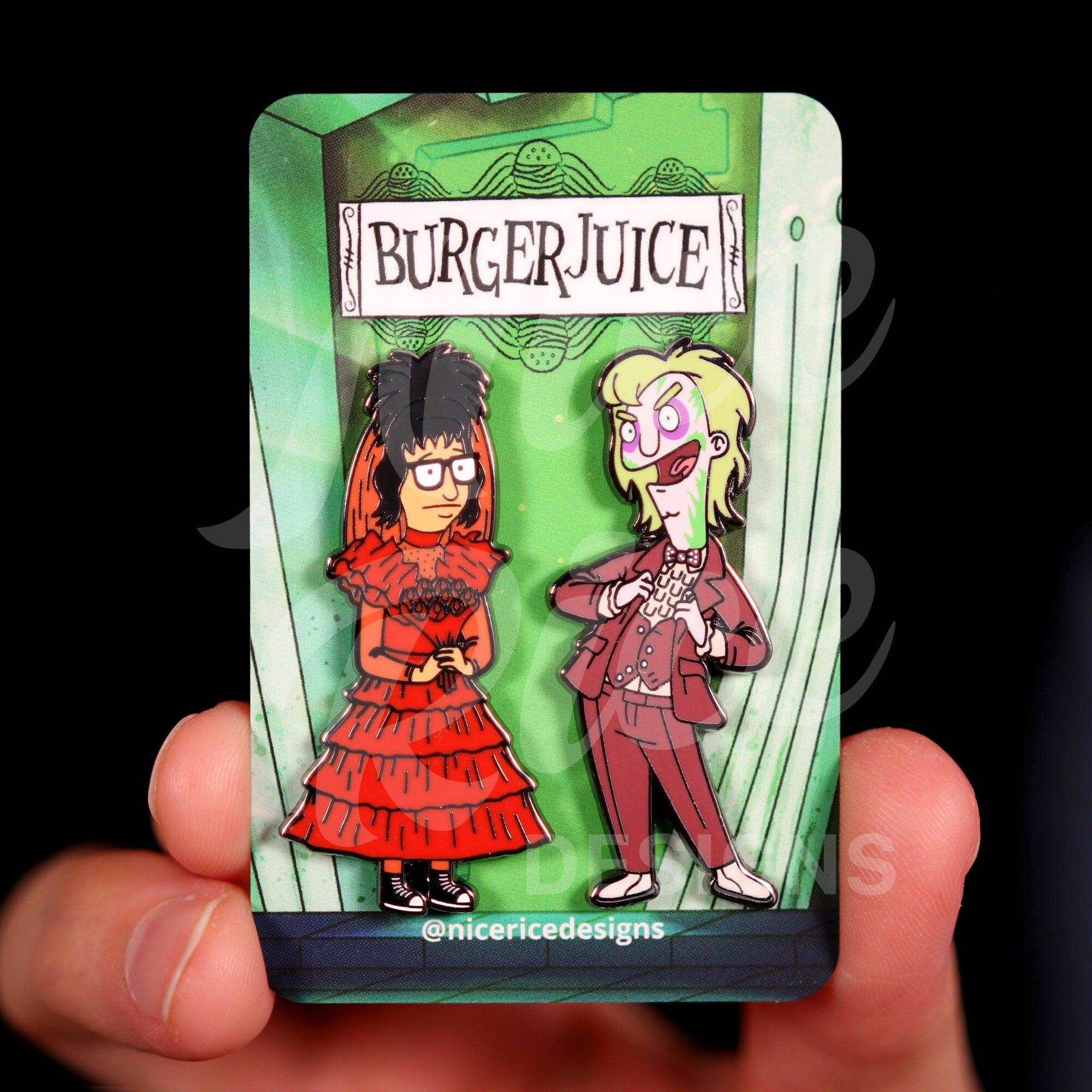 Burgerjuice Bride Pin Set by Nice Rice Designs