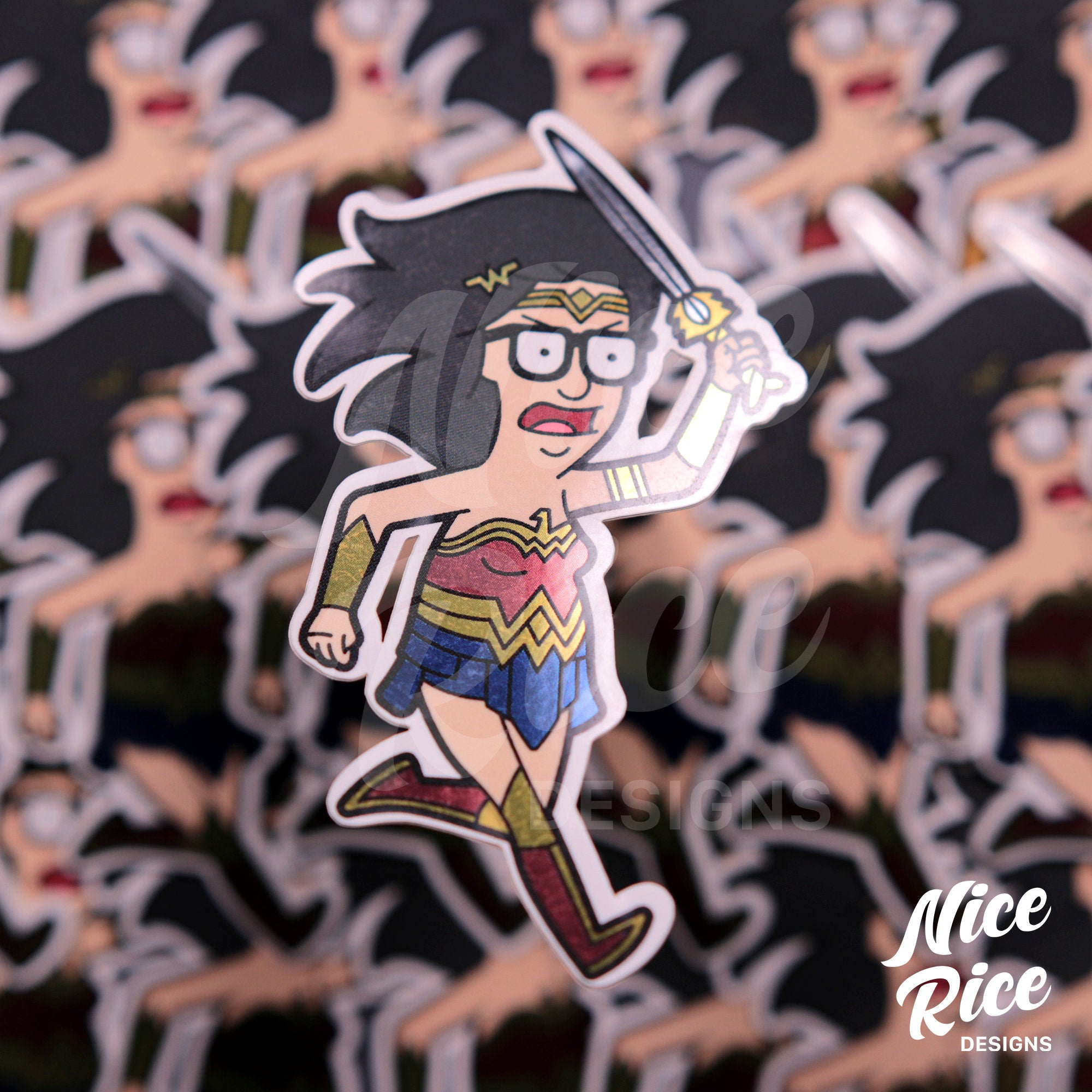 Wonder Woman Stickers by Nice Rice Designs