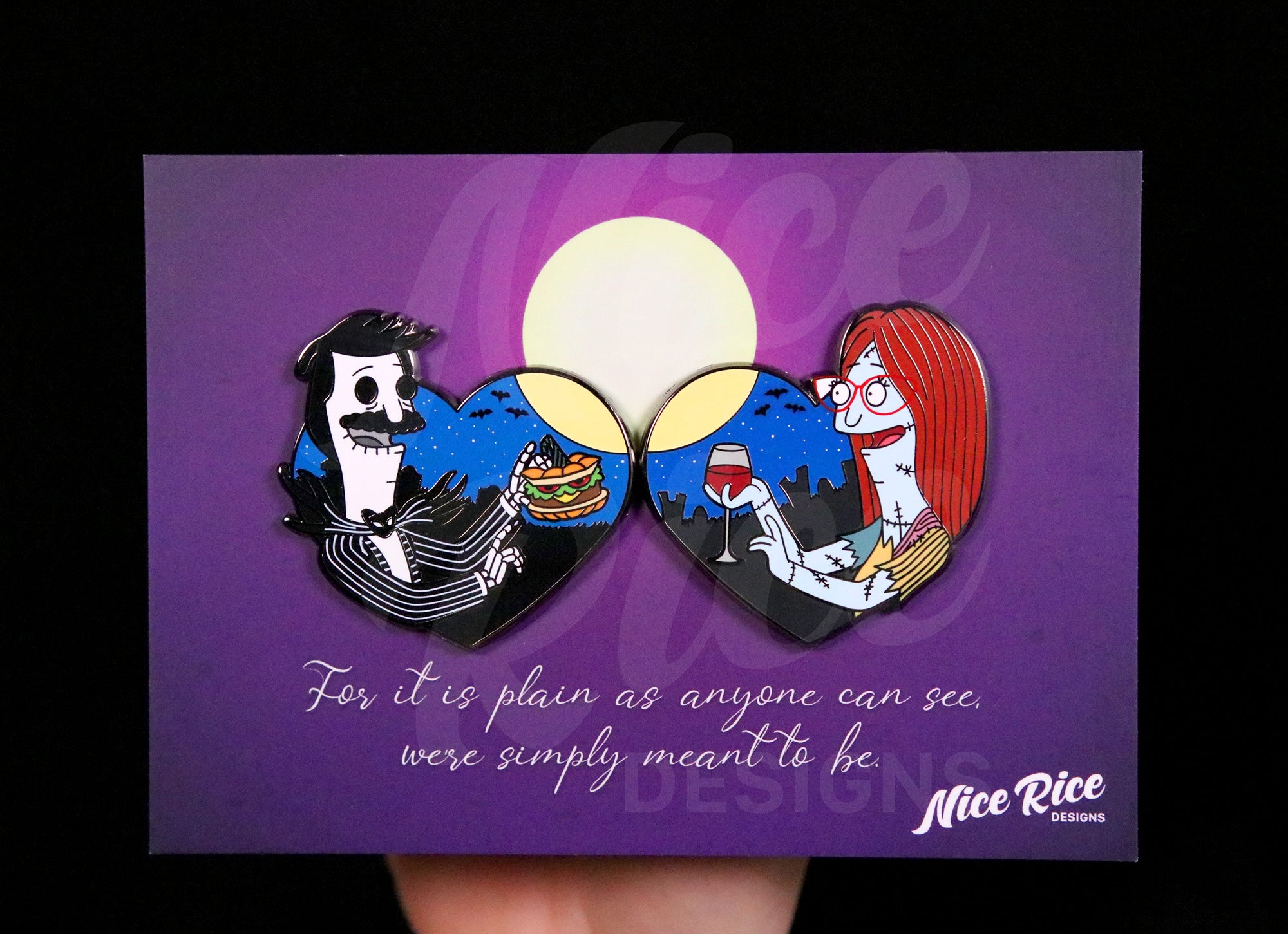 Belcher Nightmare Heart Pin Set by Nice Rice Designs