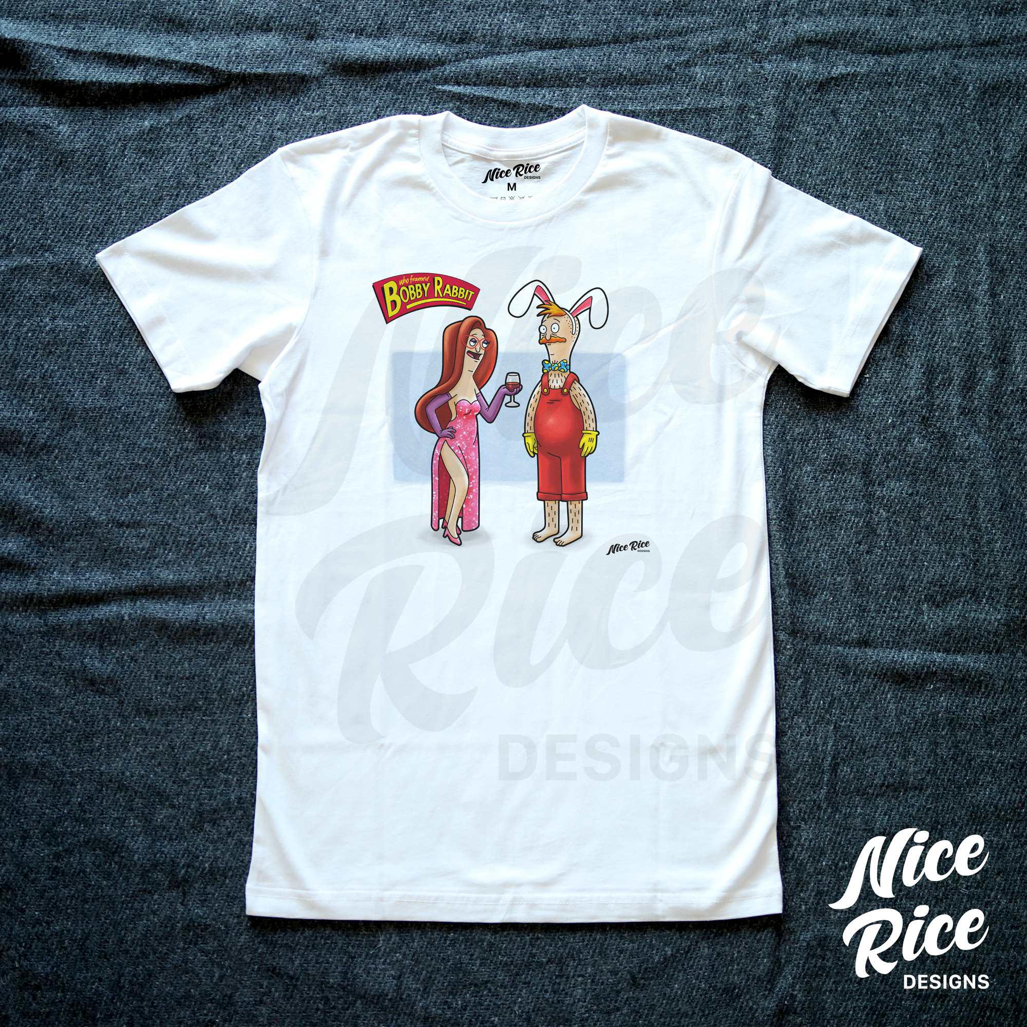Bobby Rabbit Shirt by Nice Rice Designs