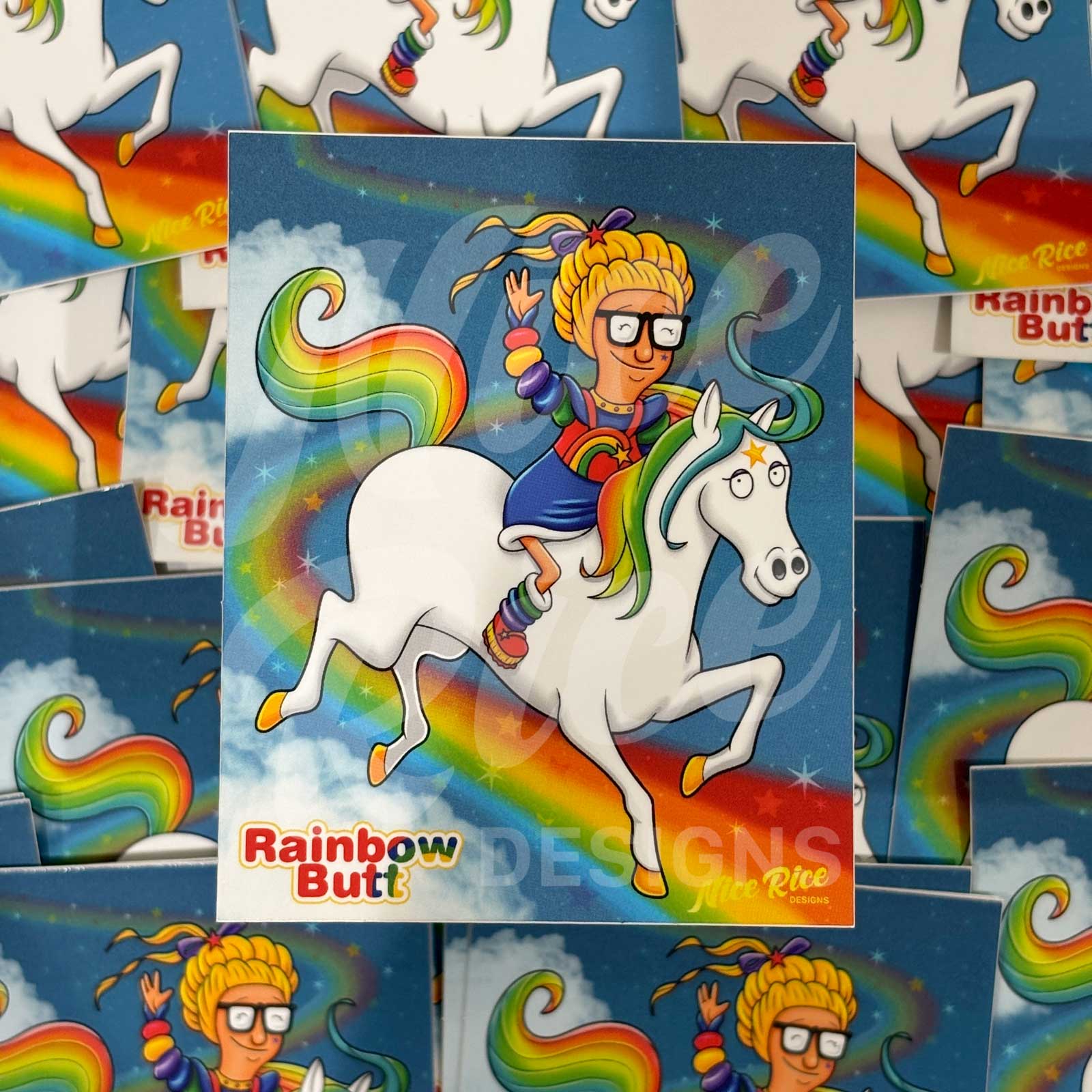 Rainbow Butt Sticker