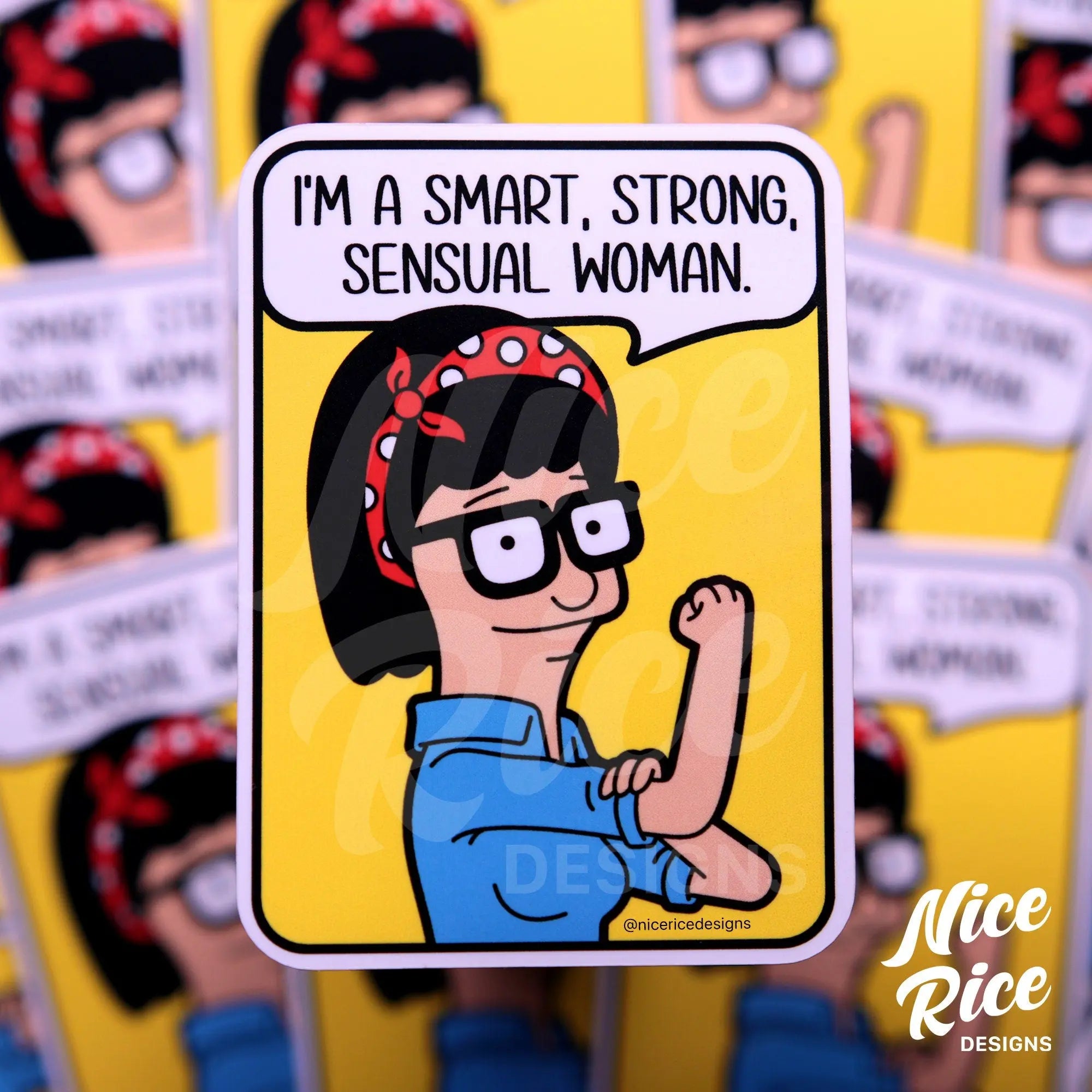 Smart Strong Sensual Sticker by Nice Rice Designs