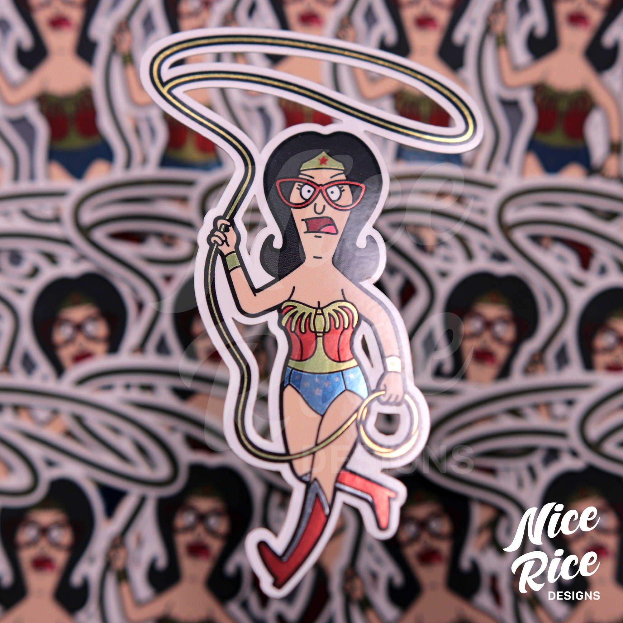 Wonder Woman Stickers by Nice Rice Designs