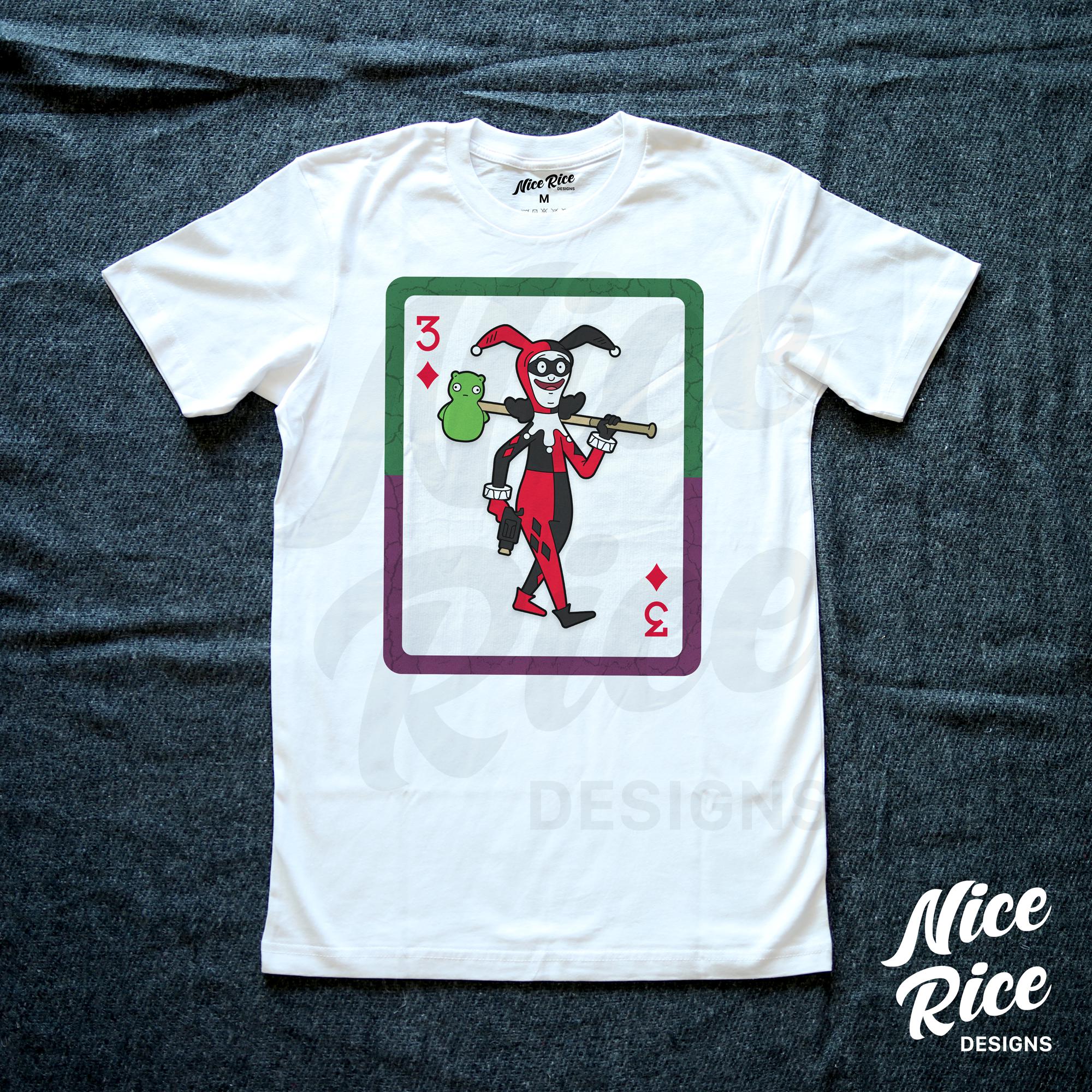 Three of Diamonds Shirt by Nice Rice Designs